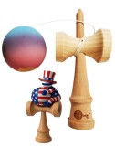Cumpara ieftin Kendama din lemn natural, Bila silicon mat+ Sticker Waterproof USA pentru telefon, 151KD