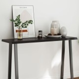 Gossi blat masa, 120x40x4 cm, gri, lemn stejar tratat contur organic