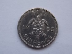 SIX PENCE 1965 FIJI foto