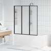 VidaXL Paravan de duș Manual Negru 132 x 2 x 140 cm Aluminiu 42009755