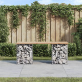 Banca de gradina, design gabion, 103x31x42 cm, lemn masiv pin GartenMobel Dekor, vidaXL