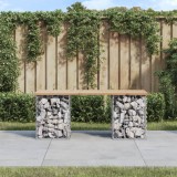 Cumpara ieftin Bancă de grădină, design gabion, 103x31x42 cm, lemn masiv pin