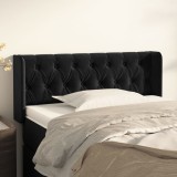 VidaXL Tăblie de pat cu aripioare negru 103x16x78/88 cm catifea 3119148