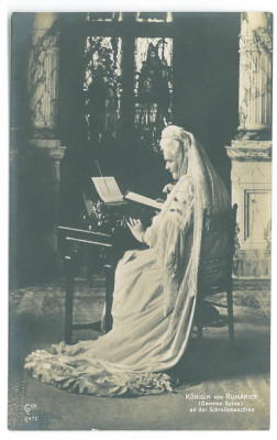 15 - Queen ELISABETH, Regale Royalty Romania - old postcard, real PHOTO - unused foto