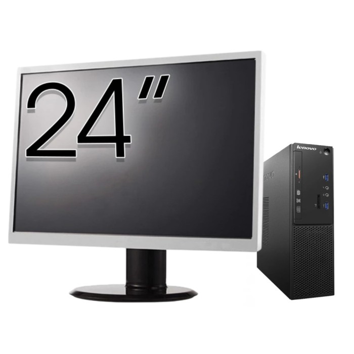 Pachet Calculator Second Hand LENOVO S510 SFF, Intel Core i5-6500t 3.20GHz, 8GB DDR4, 128GB SDD + Monitor 24&amp;quot; NewTechnology Media
