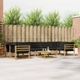 vidaXL Set de canapele de exterior 8 pcs Alb și negru 79 x 79 x 37 cm 3388506