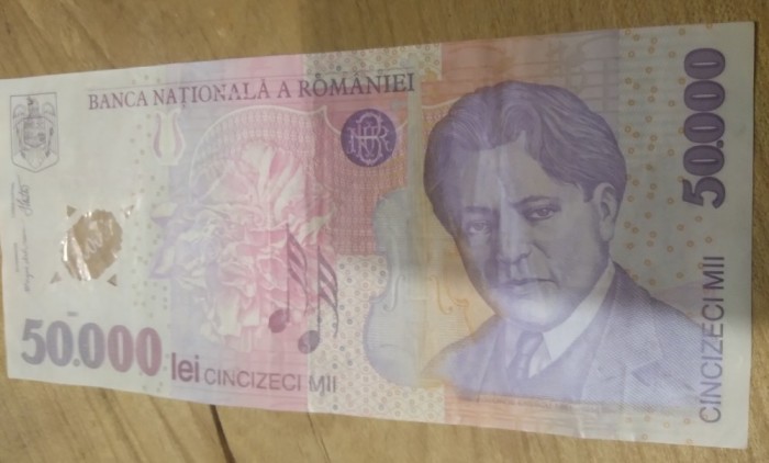 Romania postdecembrista 50000 lei 2001