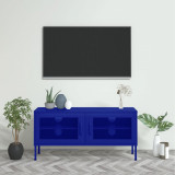 VidaXL Comodă TV, bleumarin, 105x35x50 cm, oțel