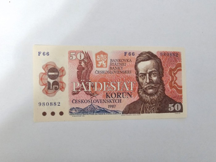 Cehoslovacia 50 Korun 1987 Noua