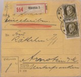 Regatul Bavariei / Germania 1919&ndash;1920 - Cupon de Pachet Poștal Recomandat "Prințul Regent Luitpold" (Supratipar BAYERN) - Cod: -OD1