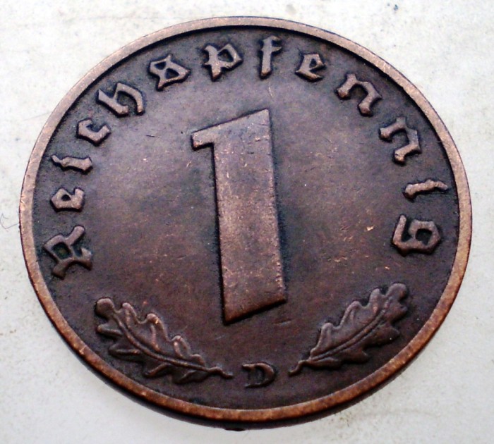 B.036 GERMANIA 1 REICHSPFENNIG 1937 D