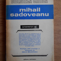 Fanus Bailesteanu - Mihail Sadoveanu (colectia biblioteca critica)