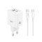 Incarcator Retea Cu Cablu USB-C XO Design CE36, 45W, 3A, 1 x USB-A - 1 x USB-C, Alb