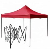 Pavilion Gradina cu Acoperis Impermeabil Cort Pliabil Acordeon 3x3m Rosu