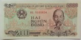 BANCNOTA COMUNISTA 2000 DONG - VIETNAM, anul 1988 *cod 769 = UNC