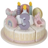 Little Dutch Birthday Cake Pink jucarie din lemn 3 y+ 24 buc
