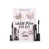 Makeup Revolution POW - Set eyeliner gel si mascara neagra