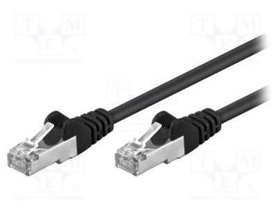 Cablaj Patch Cord F/UTP 5e 30m 26AWG Goobay Negru PVC foto