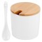 Bol pentru zahar din ceramica si bambus alb - 250ml Handy KitchenServ