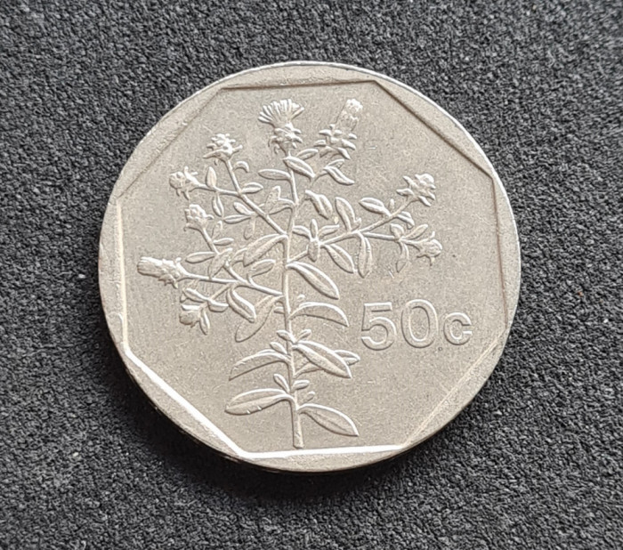 Malta 50 cents cent 1998