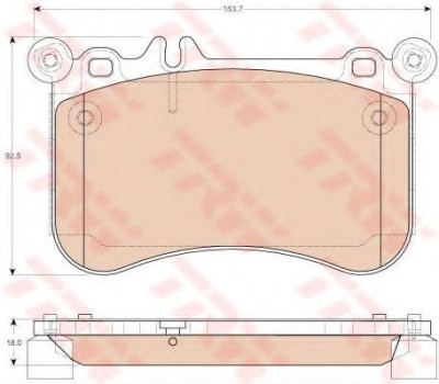 Set placute frana,frana disc MERCEDES E-CLASS (W212) (2009 - 2016) TRW GDB1972 foto