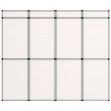 VidaXL Perete de afișaj pliabil cu 12 panouri, alb, 242 x 200 cm