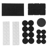 Set 162 Capace Autoadezive Pasla &amp; PVC, Protectie Mobila Podele, Diverse Forme Negre + Protectii Transparente Usa
