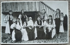 Salistence cu copii, perioada interbelica// fotografie tip CP