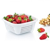 Strecurătoare Plastic, Bol Transparent, Dimensiuni 16x16x8 cm, Capacitate 1,3 L, Alb, fara maner, Oem