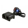 Priza Auto 12V/24V 120W + USB 3100mA, Incarcare Multipla 3 Porturi, Display LCD Tensiune, Protectie Curent