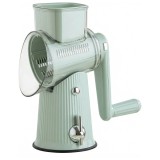 Răzătoare rotativă cu manivelă, 10 lame pentru 5 variante de tăiere, 27 cm, verde mentă