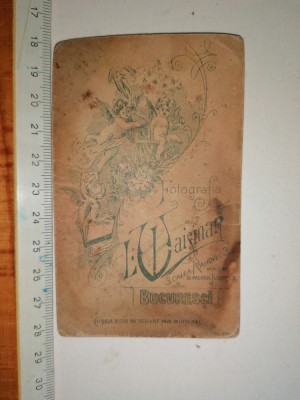 FOTOGRAFIE VECHE L WAISMAN BUCURESCI foto