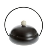 Recipient modern cu design rotund si capac 20 cm