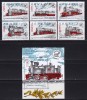 ✅RO 2002 LP 1592+1593 &quot; Locomotive romanesti cu abur&quot; , serie+colita 323, MNH, Nestampilat