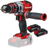 Einhell TE-CD 18 Li-i PXC + Twinpack CB - Masina de gaurit si insurubat cu percutie 60 Nm + Set 2 acumulatori Li-Ion 18 V 2.5 Ah