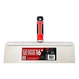 Spaclu inox intarit pentru fatade, 40.6x9 cm x 0.6 mm, maner tricomponent, Olejnik