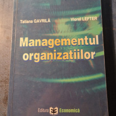 Managementul organizatiilor Tatiana Gavrila