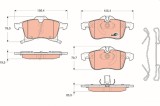 TRW GDB1668 COTEC set placute frana,frana disc