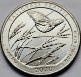 25 Cents Quarter 2020 USA Kansas Tallgrass Prairie UNC Litera P Moneda SUA Ne流通