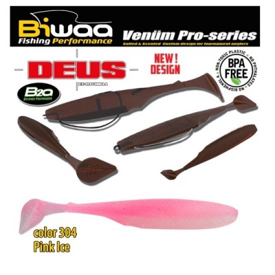 SHAD Biwaa DEUS 15cm 304 Pink Ice 4buc/plic foto