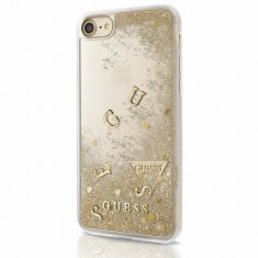 Husa Guess Liquid Glitter TPU cu Floating Sparkle pentru iPhone 8 7 gold foto