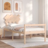 VidaXL Cadru de pat senior cu tăblie, 90x200 cm, lemn masiv
