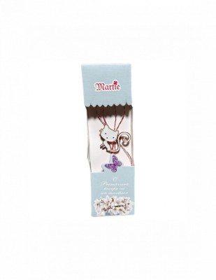 Martisor tip brosa cu model pisicuta alba pentru 1 si 8 martie foto