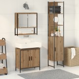 vidaXL Set de Mobilier pentru Baie 3 Piese Stejar Artisan Lemn Stratificat