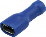 Papuci electrici izolati, mama, albastru Plat, 6,3x0,8mm, lungime 21,3 mm, crimpat, 1542, 10 terminale la blister Carpoint AutoDrive ProParts