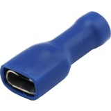 Papuci electrici izolati, mama, albastru Plat, 6,3x0,8mm, lungime 21,3 mm, crimpat, 1542, 10 terminale la blister Carpoint AutoDrive ProParts