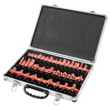 Burghie de freza, tija de 8 mm, set 35 buc. GRAPHITE 56H240 HardWork ToolsRange