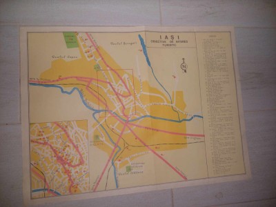 HARTA veche Judet din Romania-Obiective de interes Turistic-BRAILA-IASI-CLUJ Etc foto