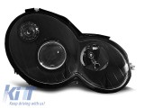 Set de faruri de tuning potrivit pentru Mercedes C-Class Sport Coupe CL203 2000-2004 cu baza neagra, stanga si dreapta Performance AutoTuning