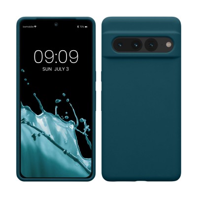 Husa kwmobile pentru Google Pixel 7 Pro, Silicon, Albastru, 59452.57 foto